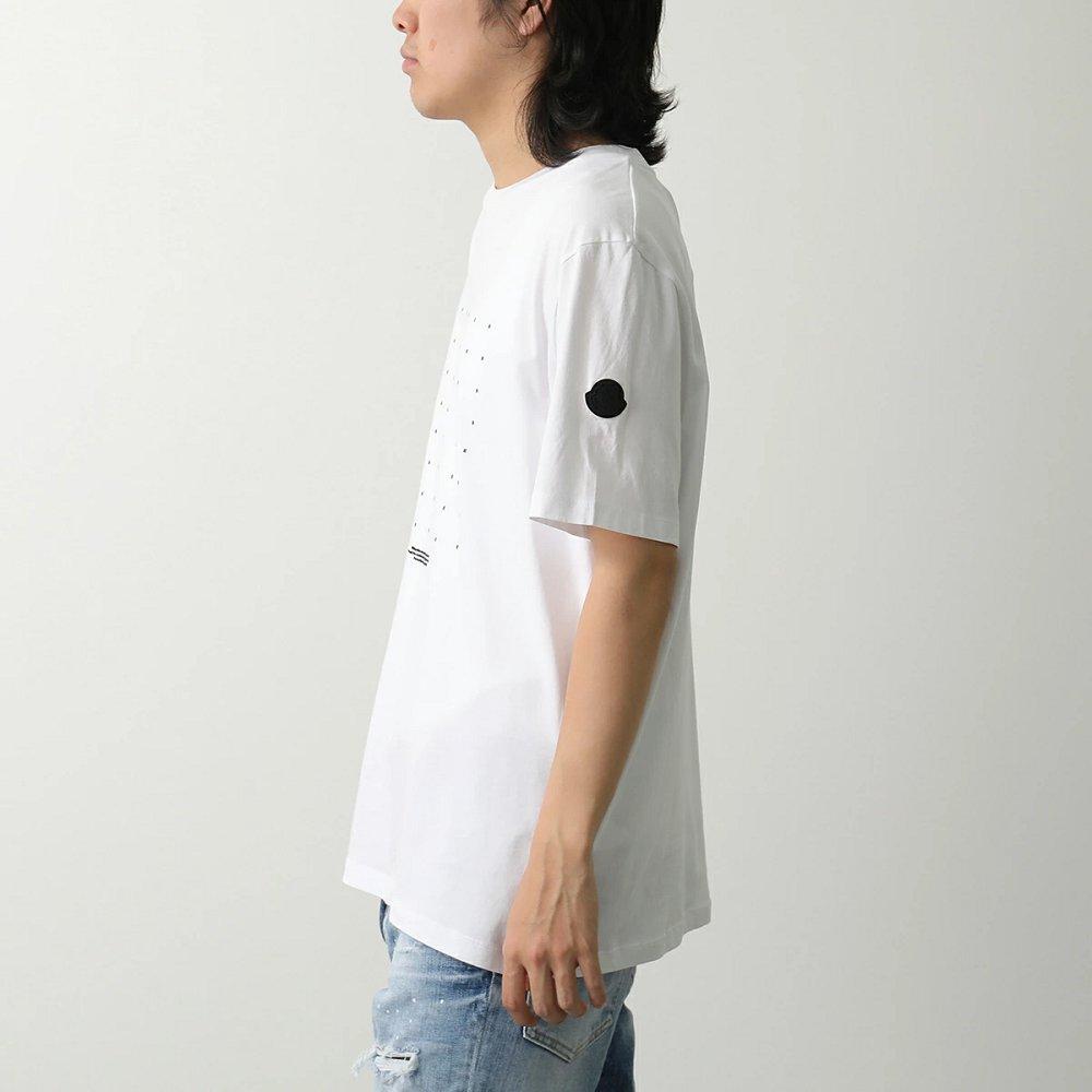 モンクレール Tシャツ メンズ 半袖 カットソー クルーネック コットン ロゴ ラバーパッチ 8C00022 829H8
