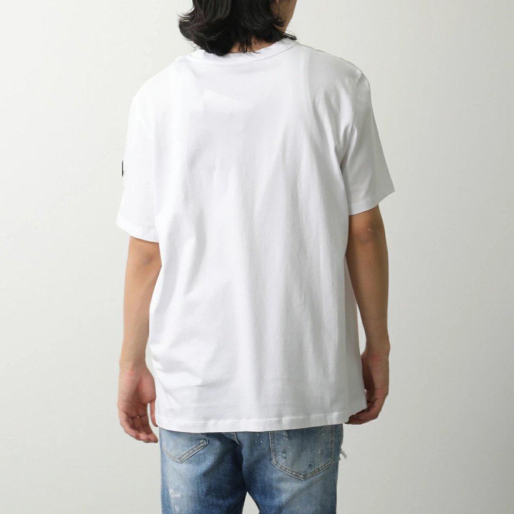 モンクレール Tシャツ メンズ 半袖 カットソー クルーネック コットン ロゴ ラバーパッチ 8C00022 829H8