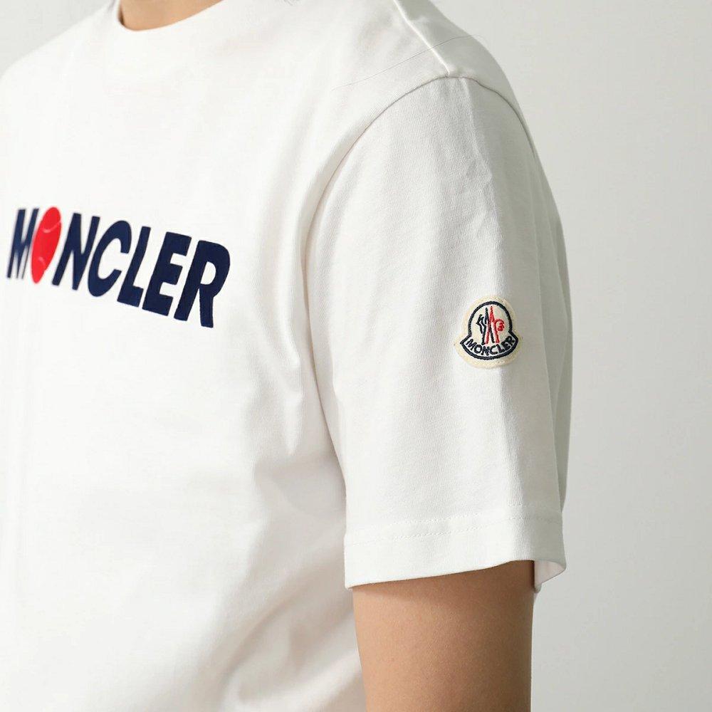 モンクレール Tシャツ メンズ 半袖 カットソー クルーネック コットン フロッキーロゴ アイコンパッチ 8C00008 829HP 034