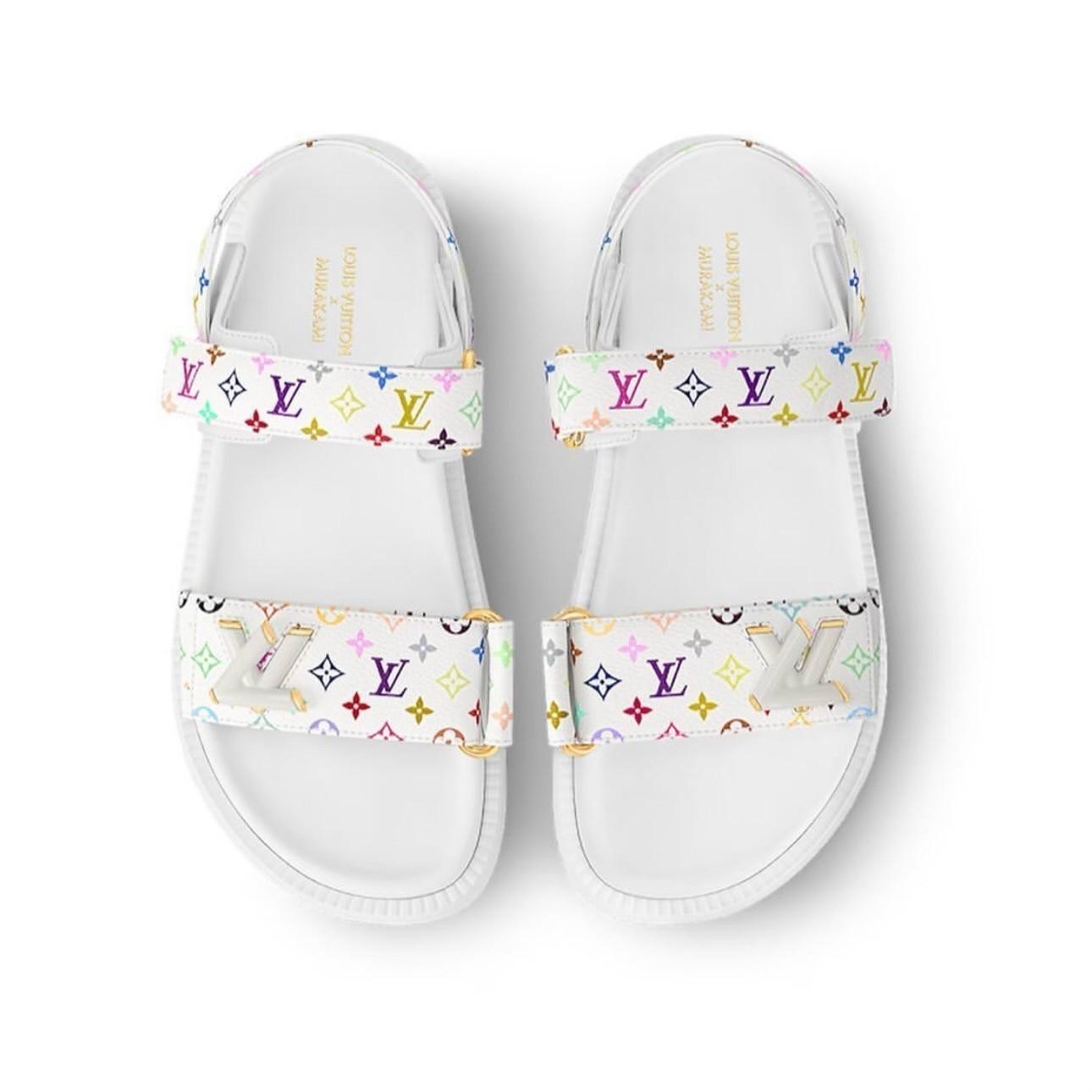 ルイヴィトン 村上隆×LV サンセットフラットコンフォートサンダル 1AGXEQ 1AGXF6