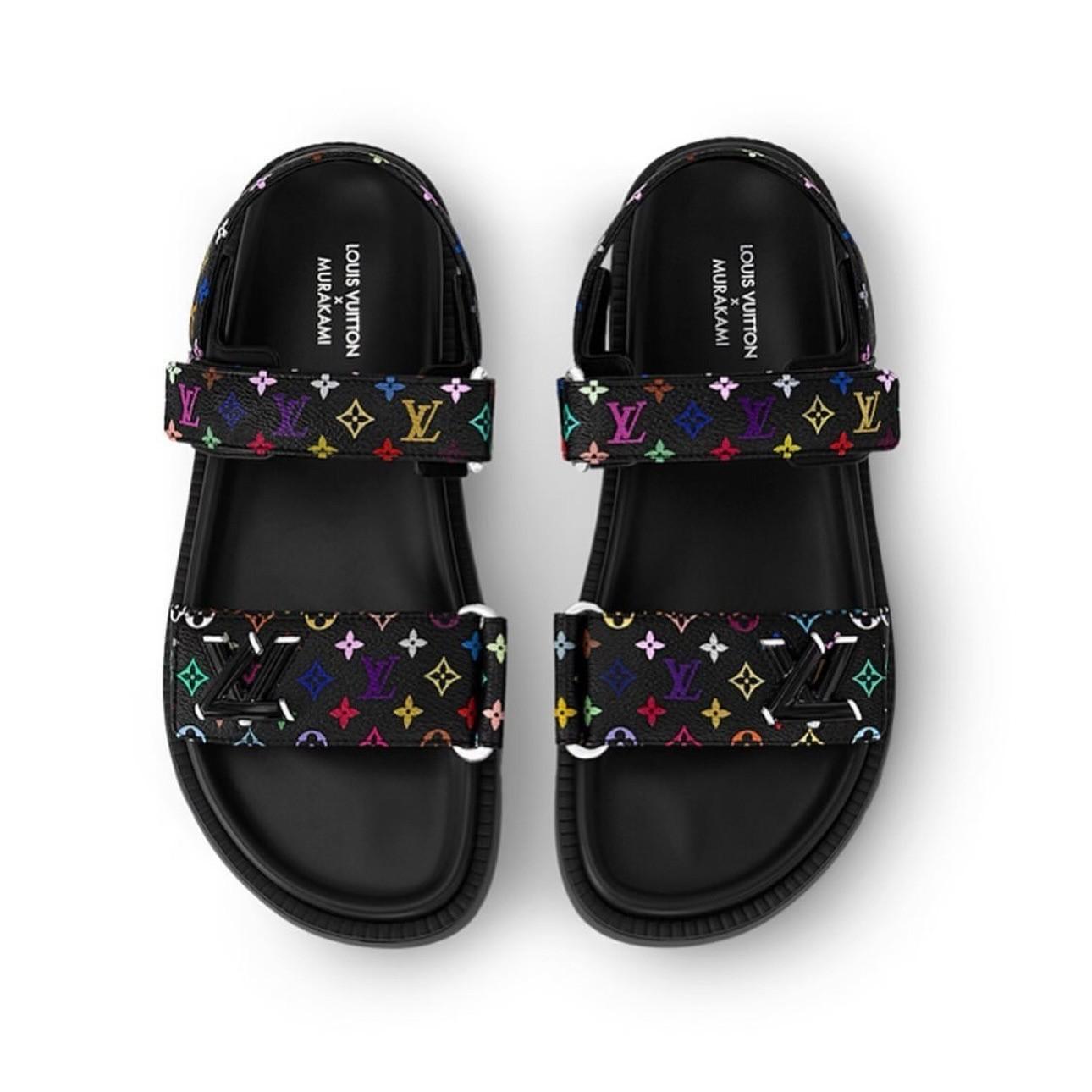 ルイヴィトン 村上隆×LV サンセットフラットコンフォートサンダル 1AGXEQ 1AGXF6