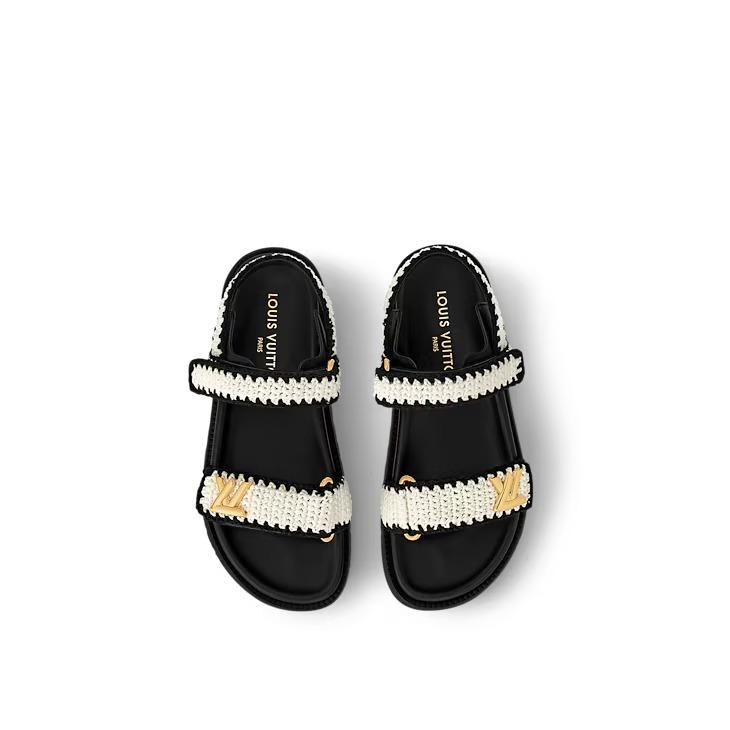ルイヴィトン LV サンセット サンダル　大人フェミニン 1ACZIQ