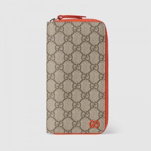 グッチ  ジップアラウンドウォレット ブルー インテリア 822051 FACQC 9743