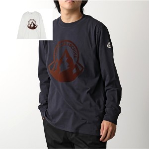 モンクレール Tシャツ メンズ 長袖 ロンT カットソー ロゴ コットン クルーネック 8D00016 89AHD 778