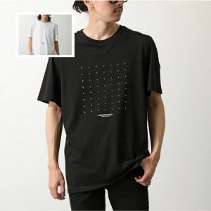 モンクレール Tシャツ メンズ 半袖 カットソー クルーネック コットン ロゴ ラバーパッチ 8C00022 829H8