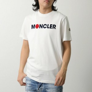 モンクレール Tシャツ メンズ 半袖 カットソー クルーネック コットン フロッキーロゴ アイコンパッチ 8C00008 829HP 034