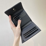 シャネル 三つ折り財布 ボーイシャネル ブラック キャビアスキン A80734