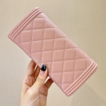 シャネル ボーイシャネル マトラッセ フラップ 長財布 キャビアスキ A80286