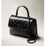CHANEL トレンディCC ハンドバッグ　オールブラック A92236 B08960 94305
