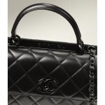 CHANEL トレンディCC ハンドバッグ　オールブラック A92236 B08960 94305