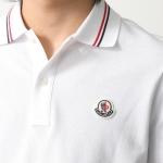 モンクレール ポロシャツ SS POLO メンズ 鹿の子 半袖 ロゴワッペン トリコロールライン 8A00021 89A16