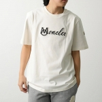 モンクレール Tシャツ メンズ クルーネック 半袖 カットソー ロゴT コットン 立体ロゴ刺繍パッチ 8C00011 89AJS