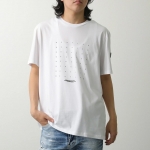 モンクレール Tシャツ メンズ 半袖 カットソー クルーネック コットン ロゴ ラバーパッチ 8C00022 829H8