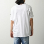 モンクレール Tシャツ メンズ 半袖 カットソー クルーネック コットン ロゴ ラバーパッチ 8C00022 829H8