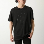 モンクレール Tシャツ メンズ 半袖 カットソー クルーネック コットン ロゴ ラバーパッチ 8C00022 829H8
