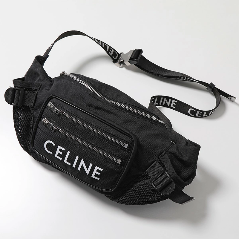 セリーヌ ボディバッグ Large Zipped Belt Bag メンズ ナイロン ベルトバッグ 198682DMT. 38SI