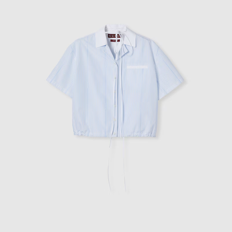 GUCCI コットン フィルクーペ シャツ 831862 Z7ASD 9025