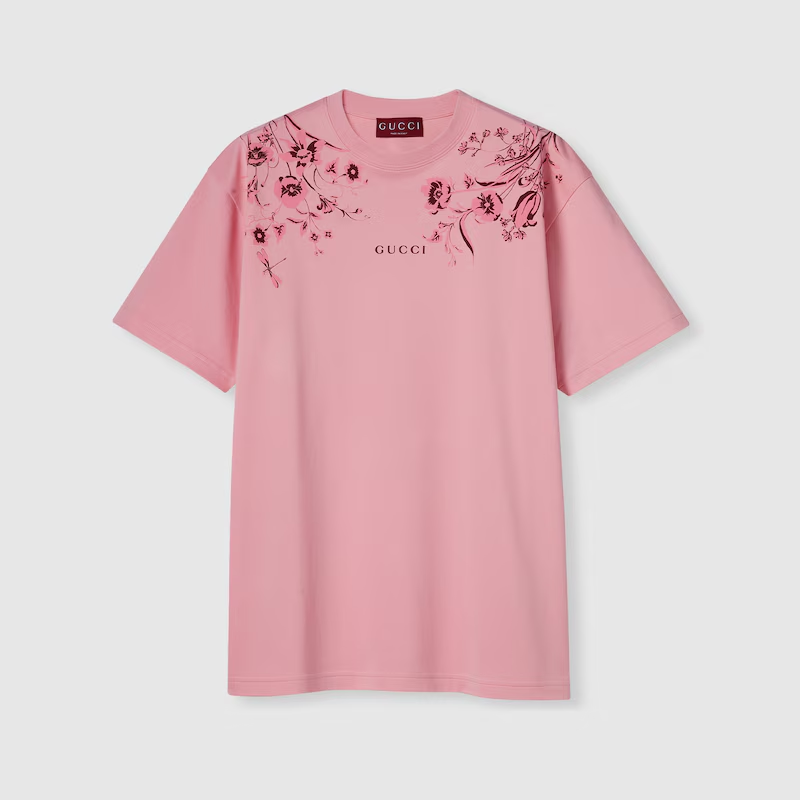 グッチ プリント ソフトコットンジャージー Tシャツ 837959 XJHG1 5033