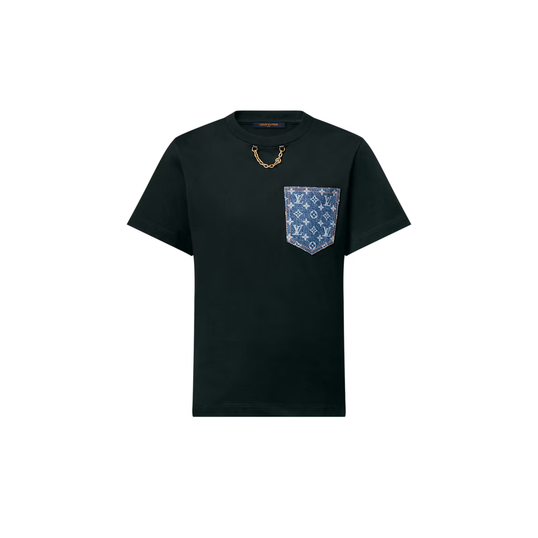ルイ・ヴィトン代引き モノグラム ポケットTシャツ 1AHURS