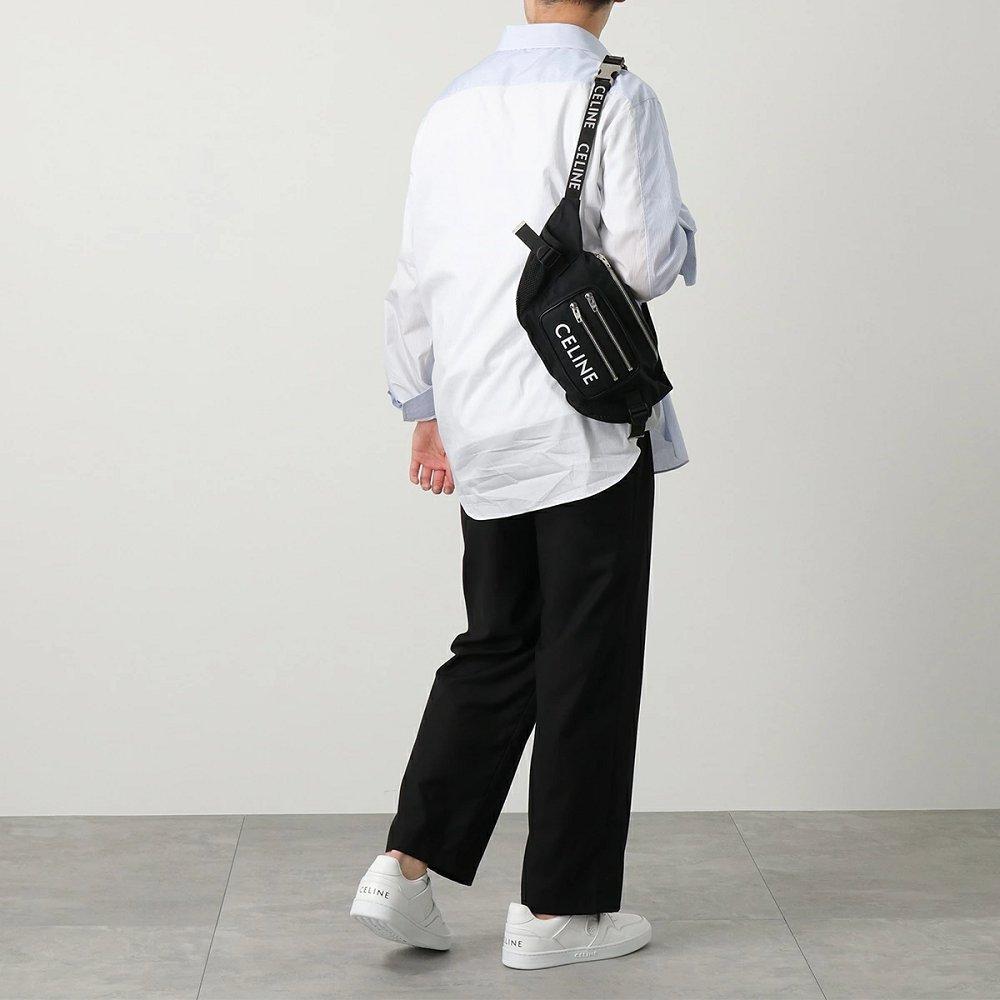 セリーヌ ボディバッグ Large Zipped Belt Bag メンズ ナイロン ベルトバッグ 198682DMT. 38SI