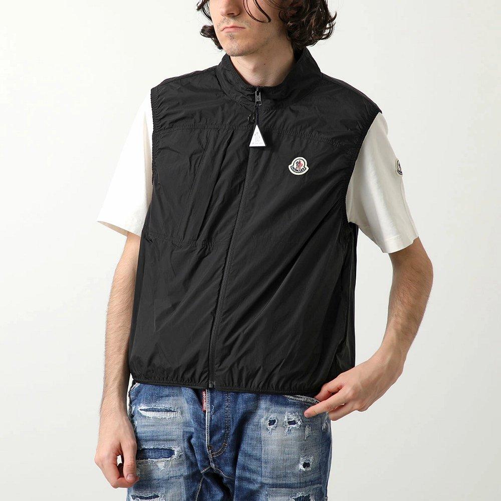 モンクレール ベスト ARASHI GILET アラシ メンズ ナイロン ロゴパッチ スタンドカラー 1A00122 5396L 999