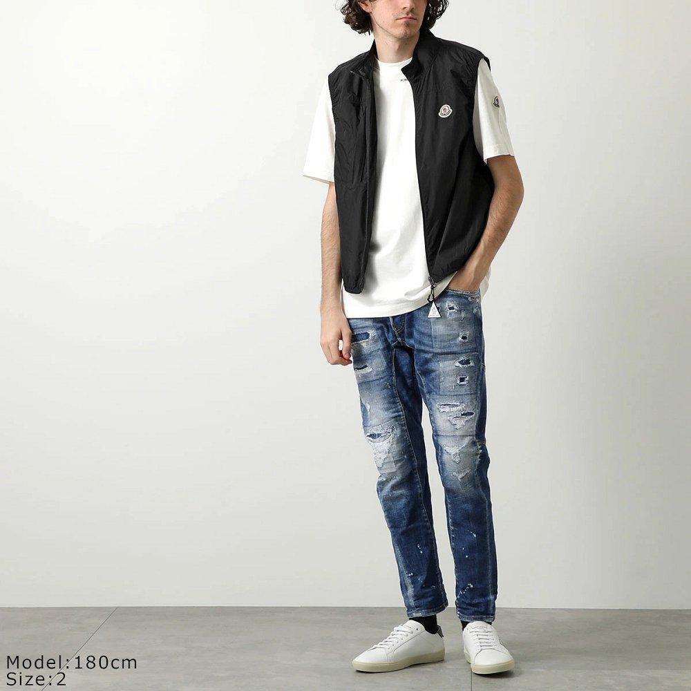 モンクレール ベスト ARASHI GILET アラシ メンズ ナイロン ロゴパッチ スタンドカラー 1A00122 5396L 999