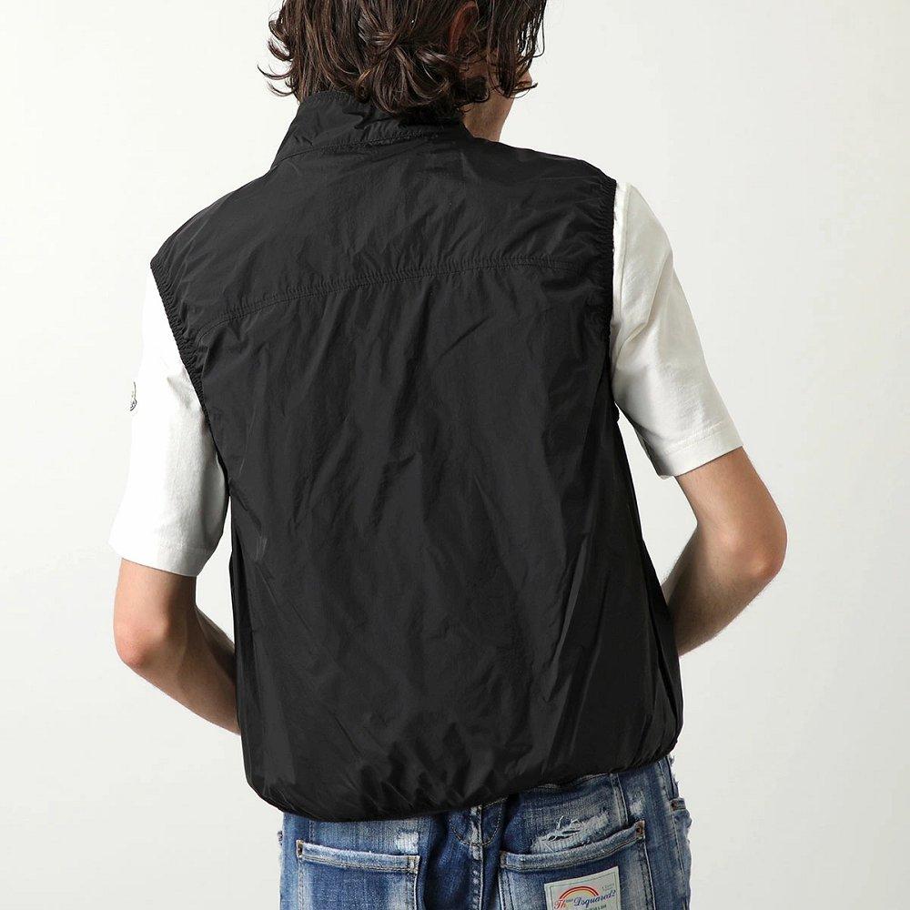 モンクレール ベスト ARASHI GILET アラシ メンズ ナイロン ロゴパッチ スタンドカラー 1A00122 5396L 999