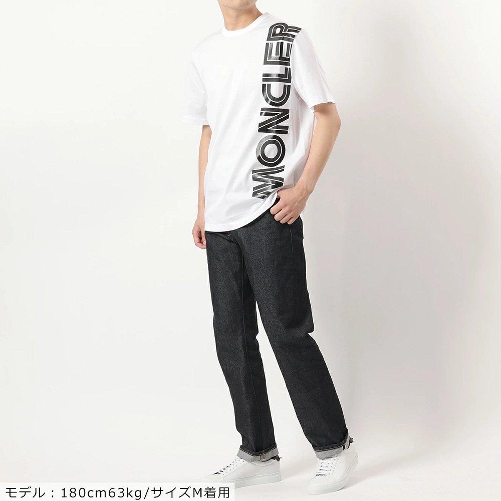 モンクレール 半袖Tシャツ メンズ クルーネック カットソー ロゴT プリント コットン 8C76010 8390Y