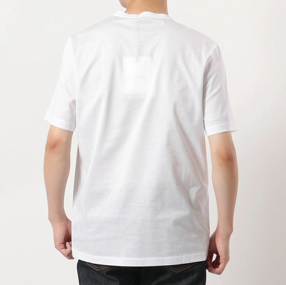 モンクレール 半袖Tシャツ メンズ クルーネック カットソー ロゴT プリント コットン 8C76010 8390Y