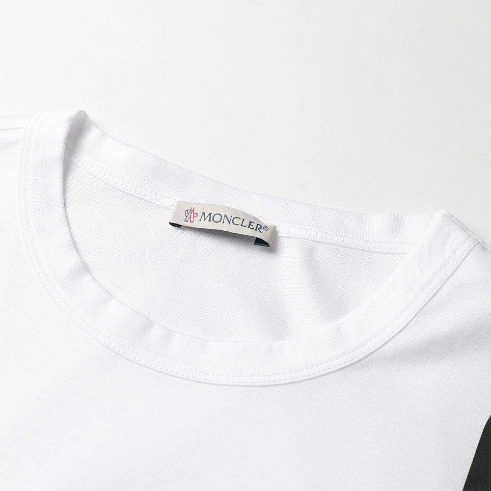 モンクレール 半袖Tシャツ メンズ クルーネック カットソー ロゴT プリント コットン 8C76010 8390Y