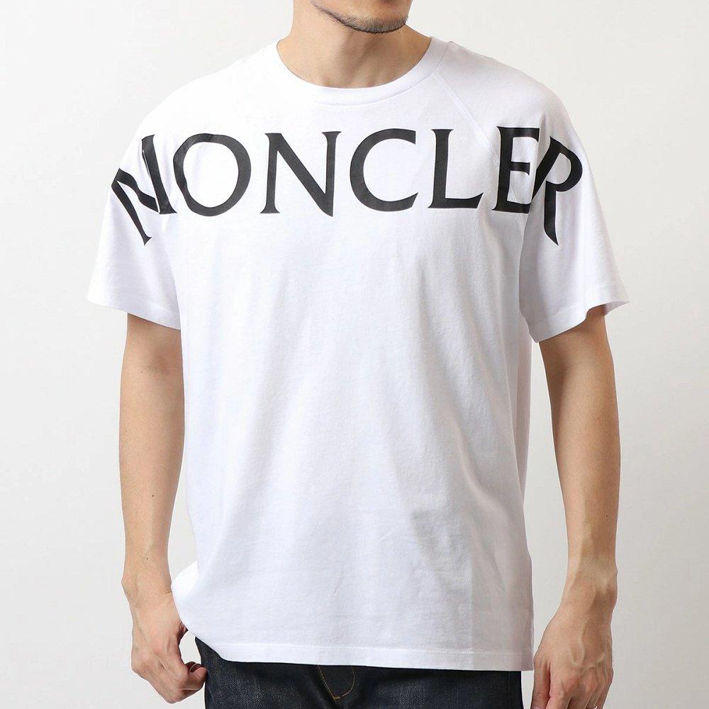 モンクレール マットブラック クルーネック 半袖 Tシャツ カットソー ロゴT  8C7C510 829H8
