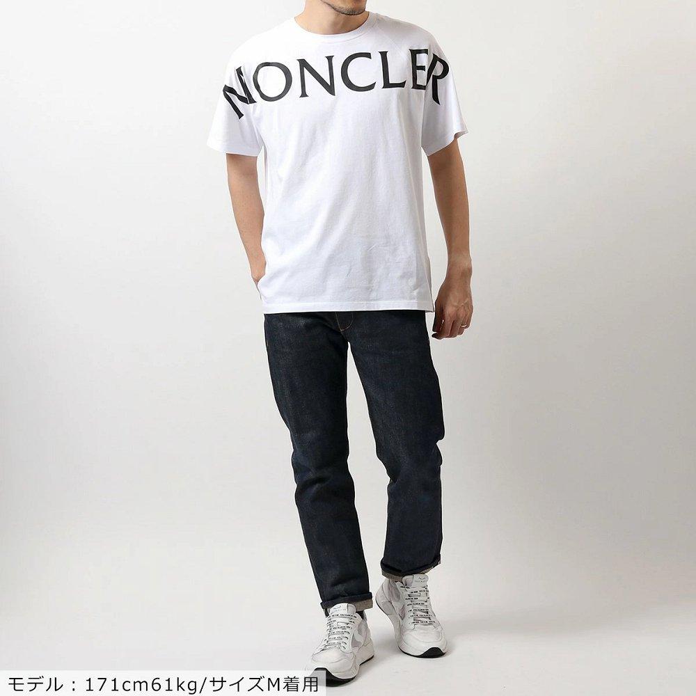 モンクレール マットブラック クルーネック 半袖 Tシャツ カットソー ロゴT  8C7C510 829H8
