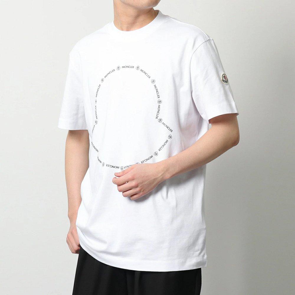 モンクレール 半袖 Tシャツ メンズ カットソー ロゴT アイコンパッチ クルーネック コットン 8C00027 8390T
