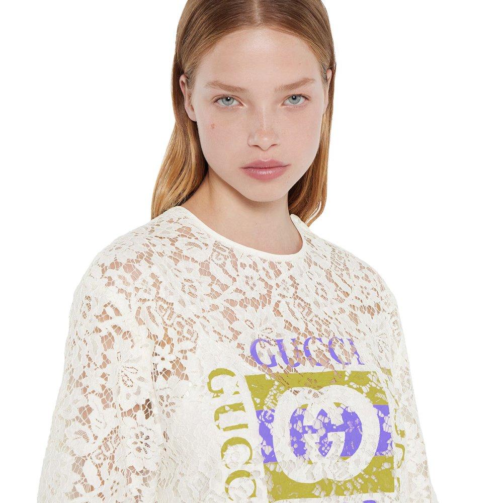 GUCCI後払い フローラル レース トップ  ‎841203 ZAQP7 9799