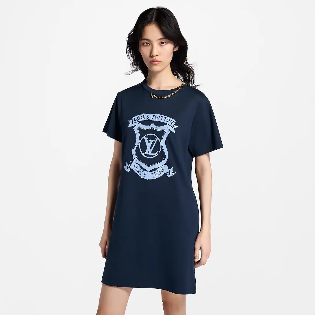 ルイ・ヴィトン後払い LV クレスト Tシャツドレス  1AI391
