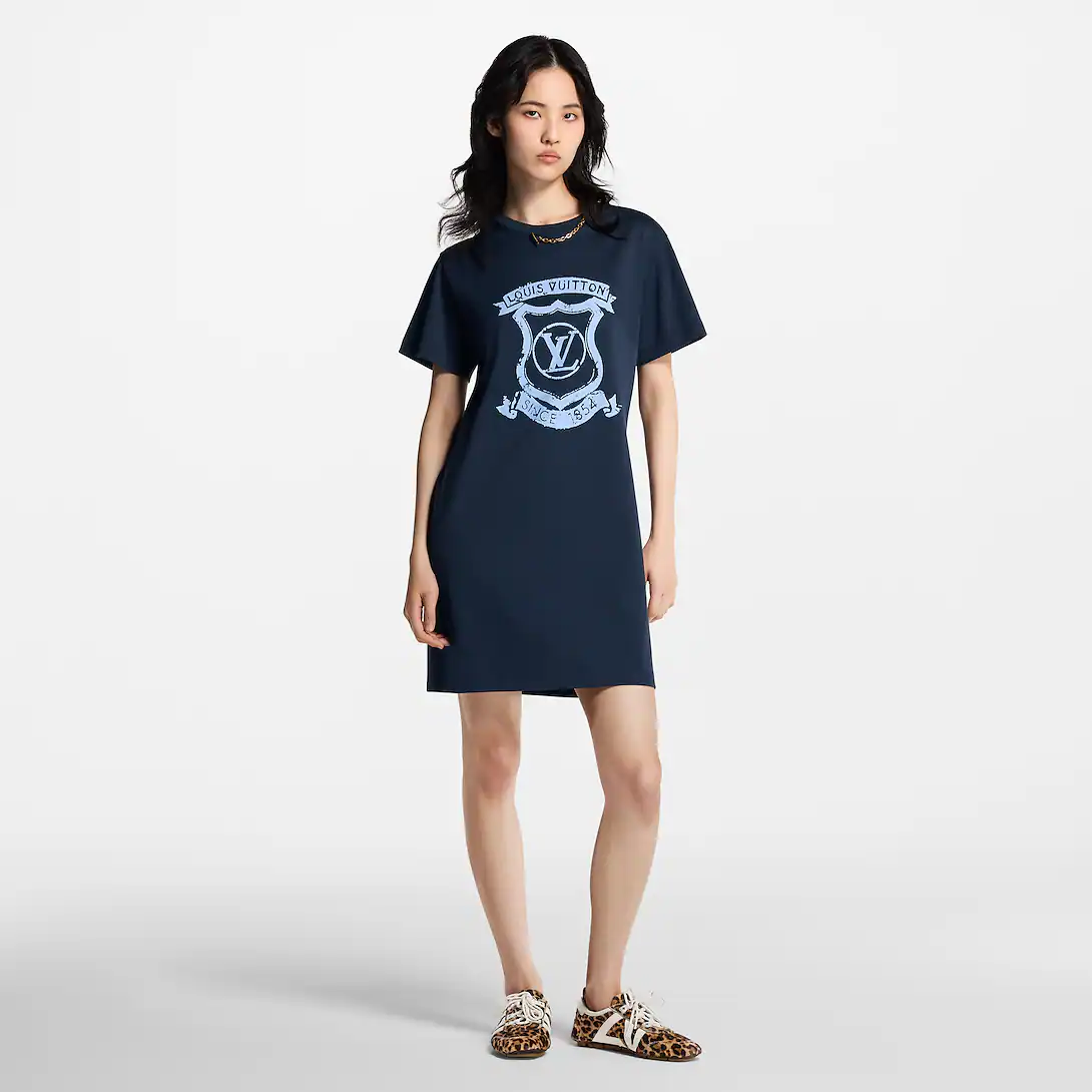 ルイ・ヴィトン後払い LV クレスト Tシャツドレス  1AI391