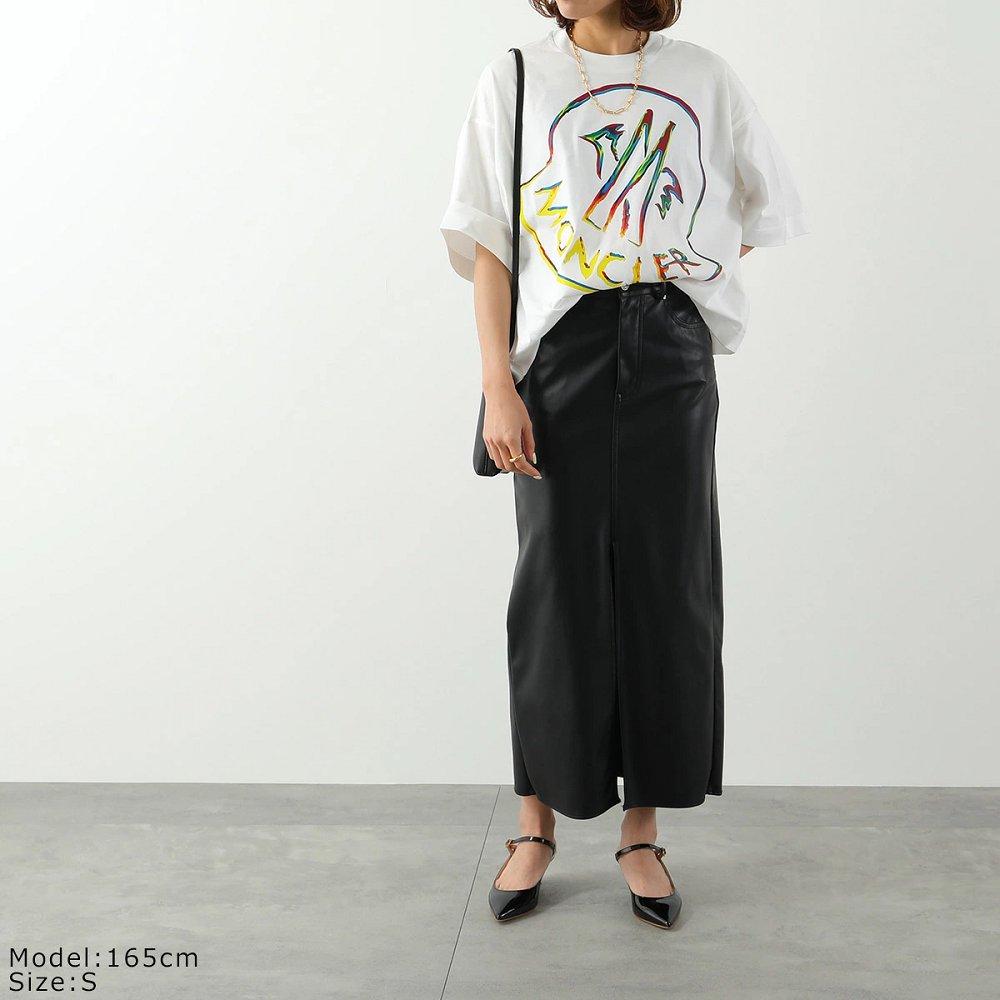 モンクレール Tシャツ レディース 半袖 カットソー ロゴT クルーネック オーバーサイズ コットン 8C00026 899SP