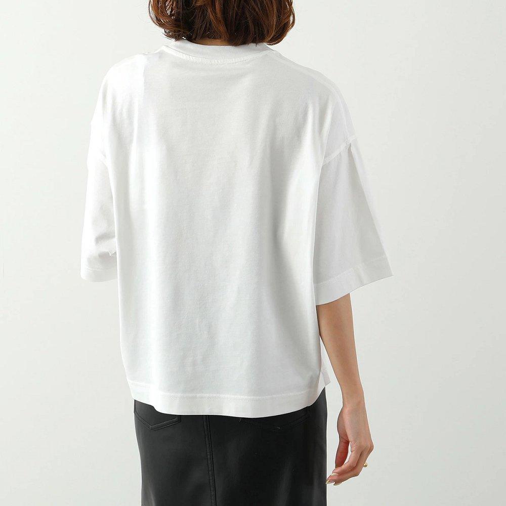 モンクレール Tシャツ レディース 半袖 カットソー ロゴT クルーネック オーバーサイズ コットン 8C00026 899SP