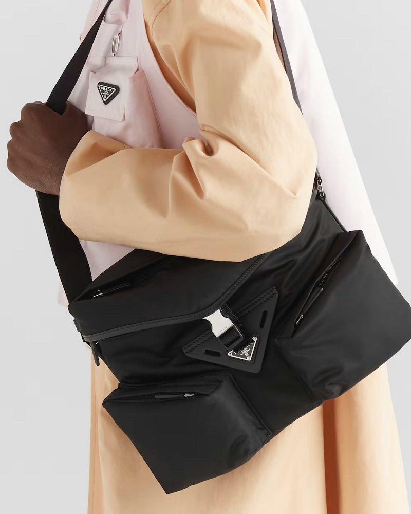 プラダ Re-Nylon xレザー ショルダーバッグ 2VD062_2DW3_F0002