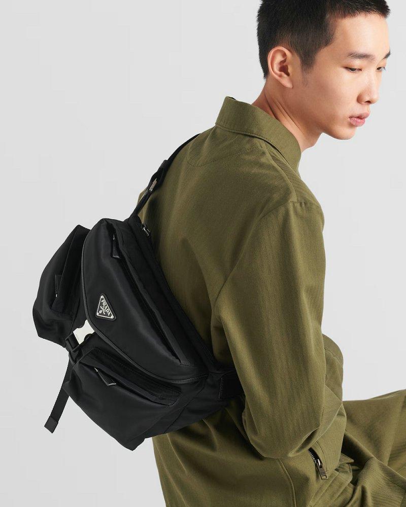プラダ Re-Nylon xレザー ショルダーバッグ 2VH175_2DW3_F0002