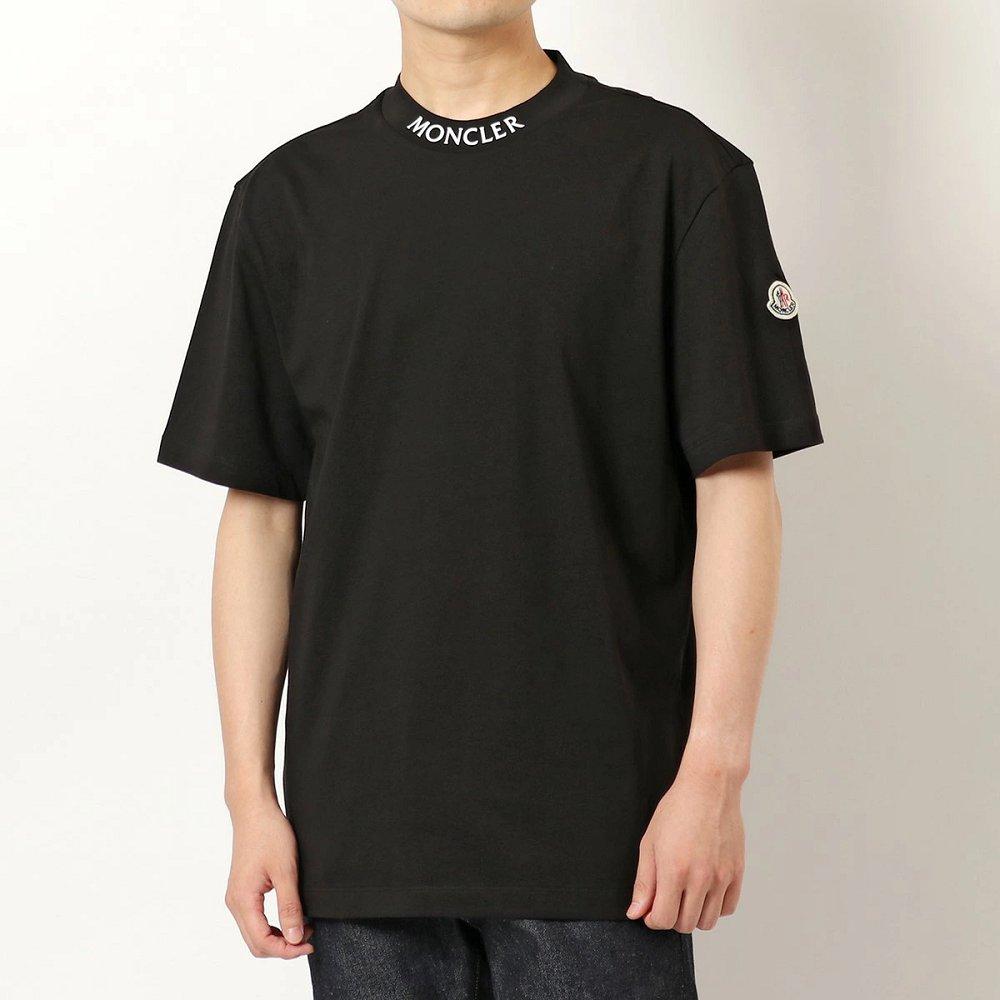 モンクレール クルーネック モックネック Tシャツ 半袖 カットソー ネックロゴ 8C00040 8390T