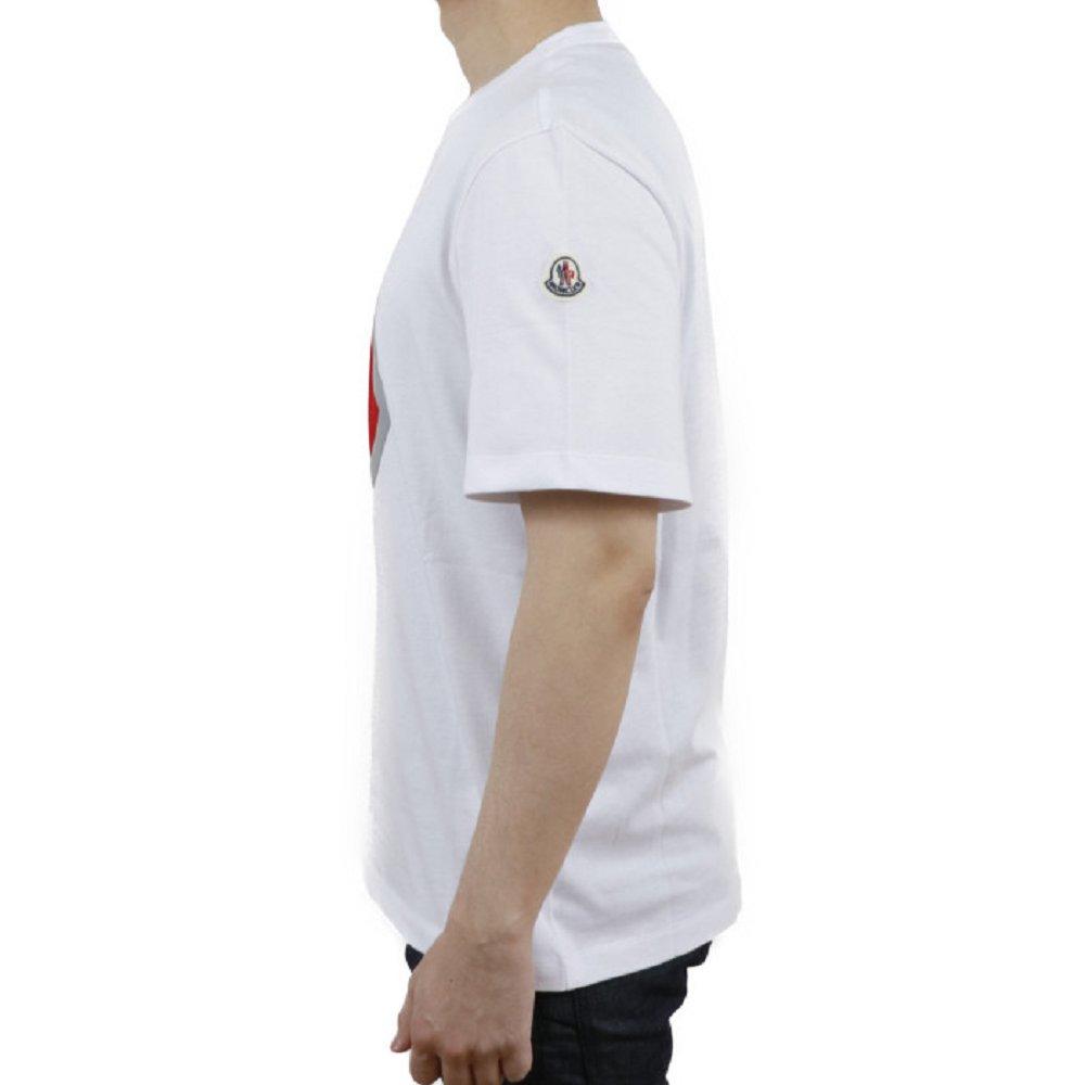 モンクレール MAGLIA T-SHIRT クルーネック 半袖 Tシャツ カットソー トリコロールカラー メッシュ 8C7B440 8390T