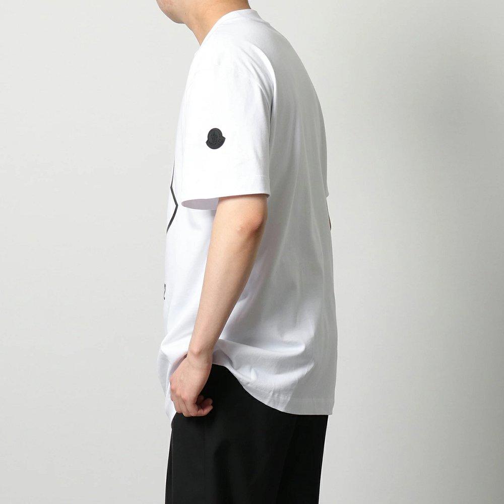 モンクレール 半袖 Tシャツ メンズ カットソー ロゴT ラバーアイコンパッチ クルーネック コットン 8C00029 8390T