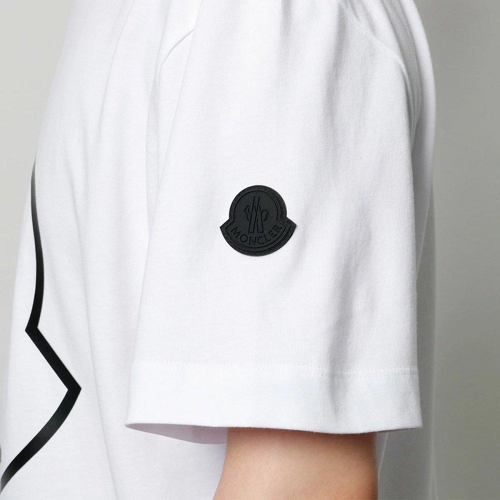 モンクレール 半袖 Tシャツ メンズ カットソー ロゴT ラバーアイコンパッチ クルーネック コットン 8C00029 8390T