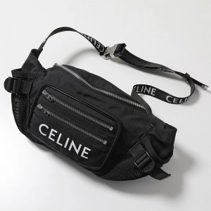 セリーヌ ボディバッグ Large Zipped Belt Bag メンズ ナイロン ベルトバッグ 198682DMT. 38SI
