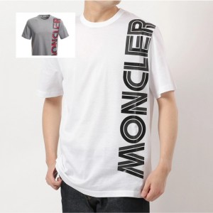 モンクレール 半袖Tシャツ メンズ クルーネック カットソー ロゴT プリント コットン 8C76010 8390Y