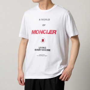 モンクレール マットブラック 半袖 Tシャツ カットソー 刺繍 ロゴT  8C00024 829H8 001