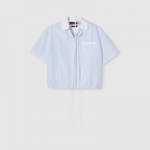 GUCCI コットン フィルクーペ シャツ 831862 Z7ASD 9025