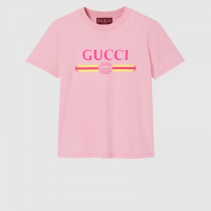 グッチ プリント コットンジャージー Tシャツ 838011 XJHG5 5033