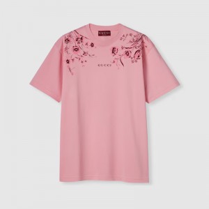 グッチ プリント ソフトコットンジャージー Tシャツ 837959 XJHG1 5033